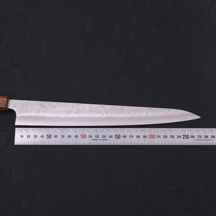 MUSASHI Sujihiki Silver Steel #3 Nashiji Sumi Urushi Handle 270mm (098-270) - Chefcoca