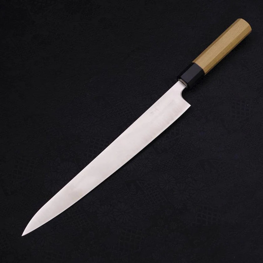 MUSASHI Sujihiki Silver Steel #3 Polished Buffalo Magnolia Handle Handle 270mm (0982-270) - Chefcoca