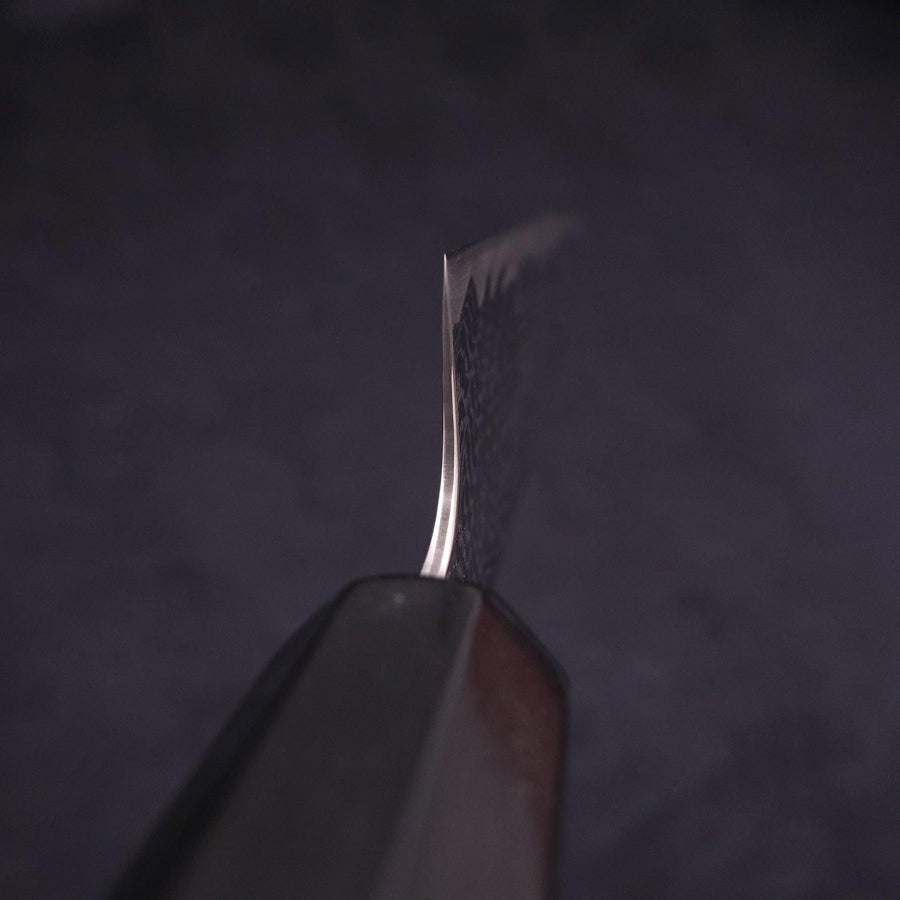 MUSASHI Sujihiki AUS-10 Wave Damascus Buffalo Magnolia Handle 240mm (372-240) - Chefcoca