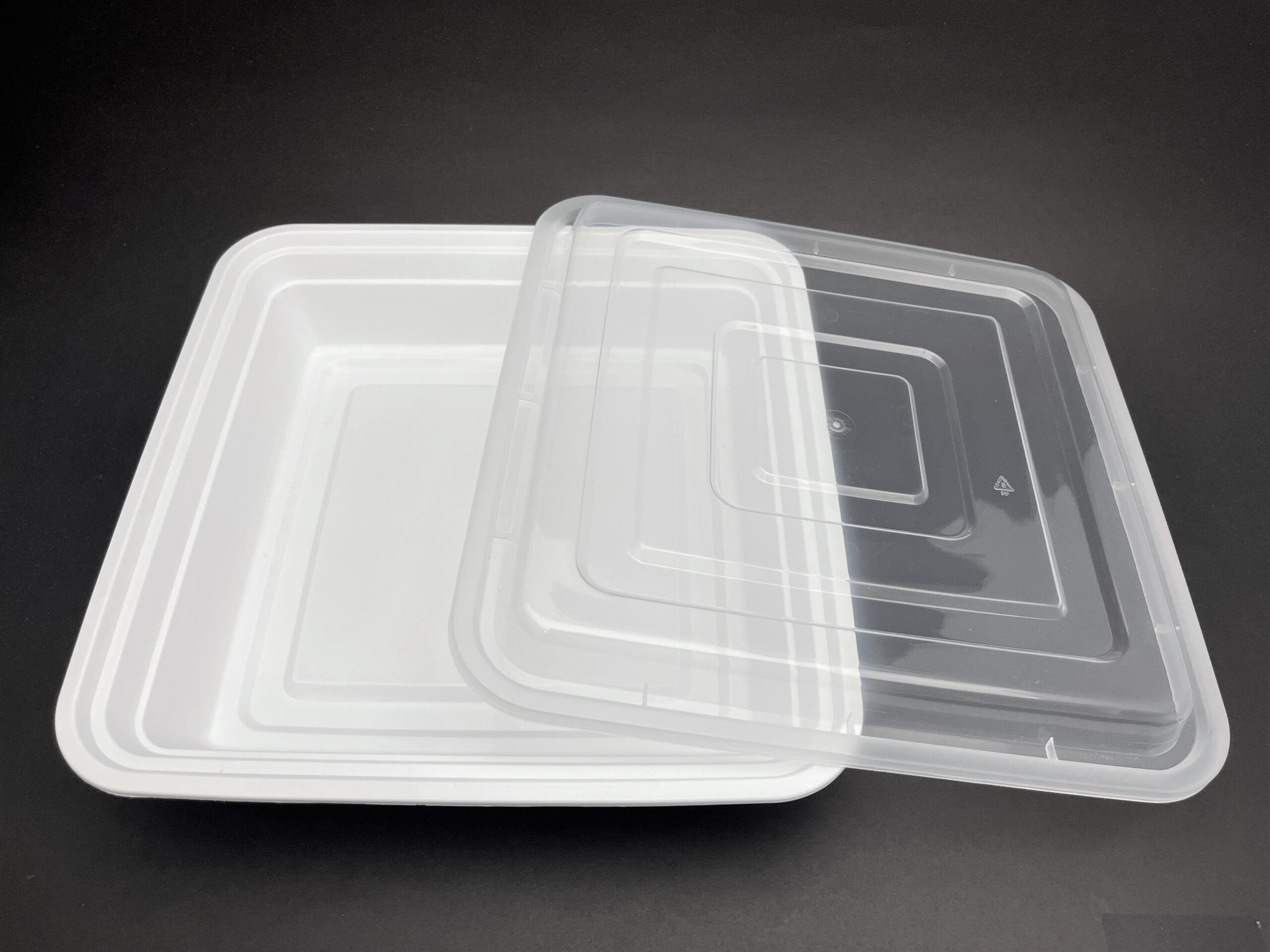 150 Sets, Rectangular Microwaveable Container, 48 oz (T-48) - Chefcoca