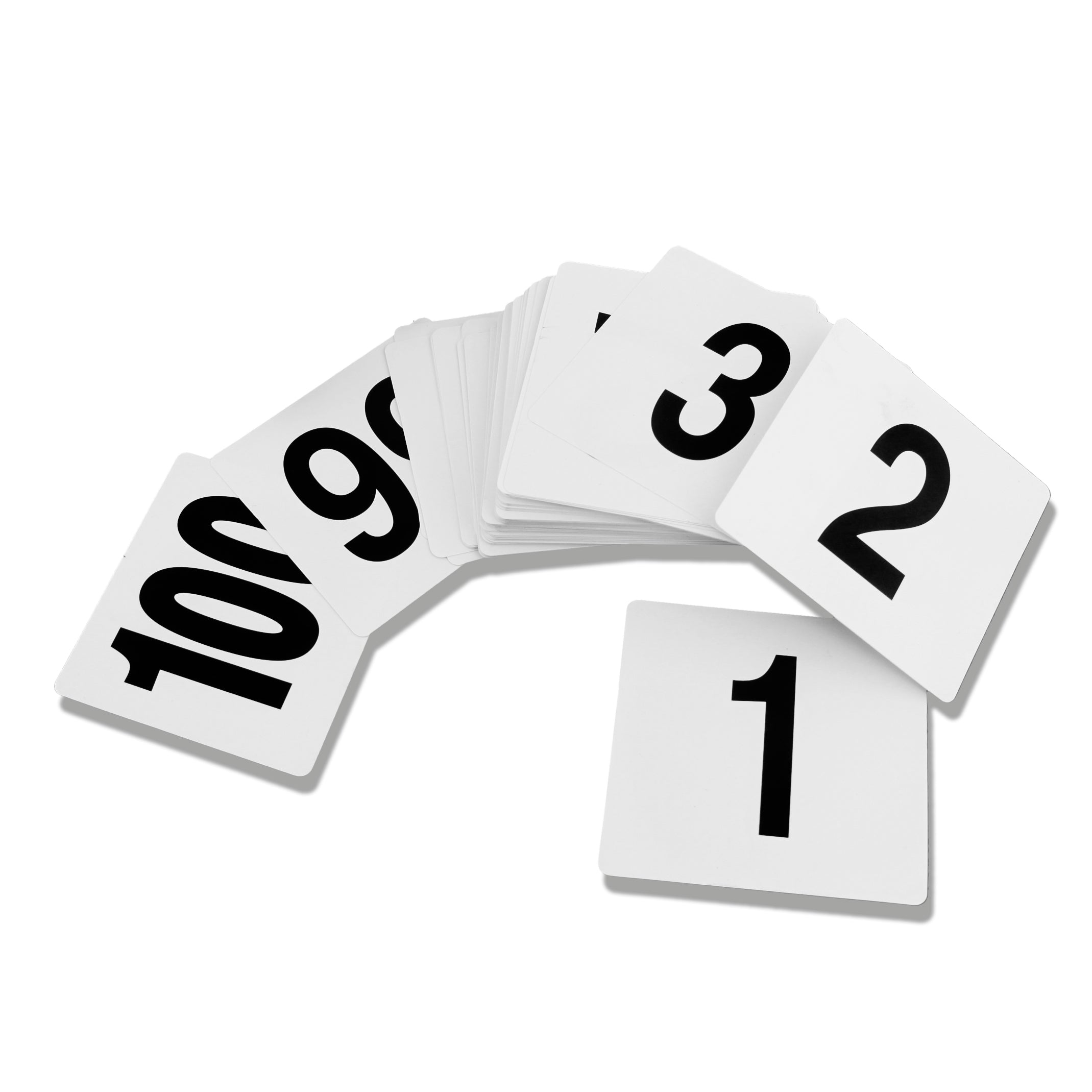CHEFCO,TN-100/TBN-100, Plastic Table Numbers, 1-100, 4" x 4"