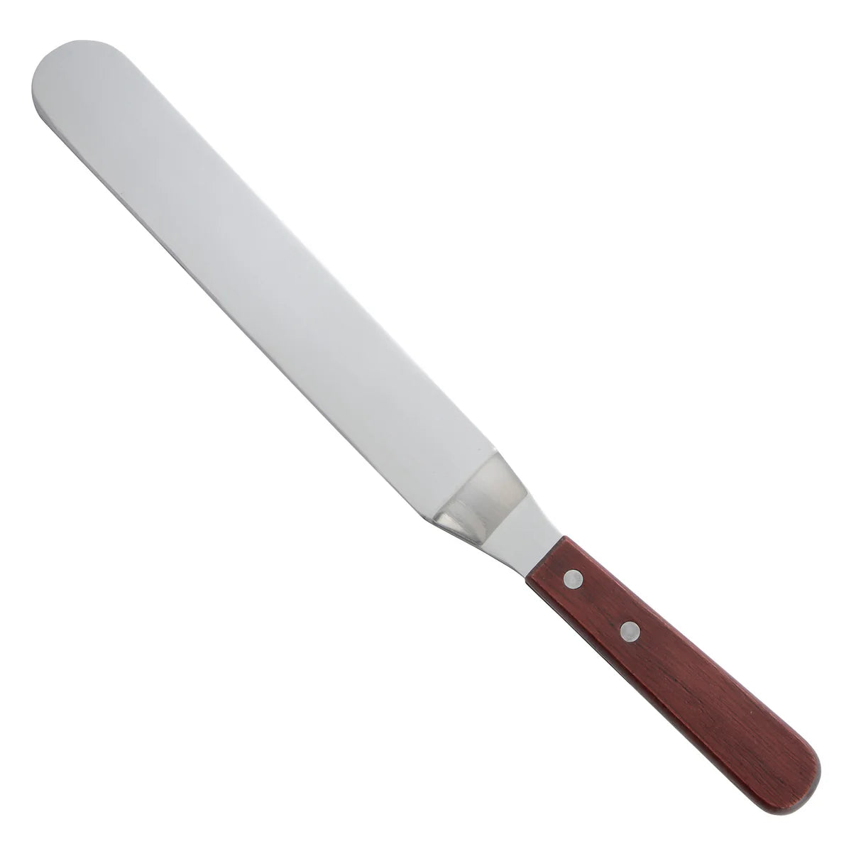 TOS-9-Offset Spatula with Wooden Handle, 8-3/8" x 1.5" Blade - Chefcoca