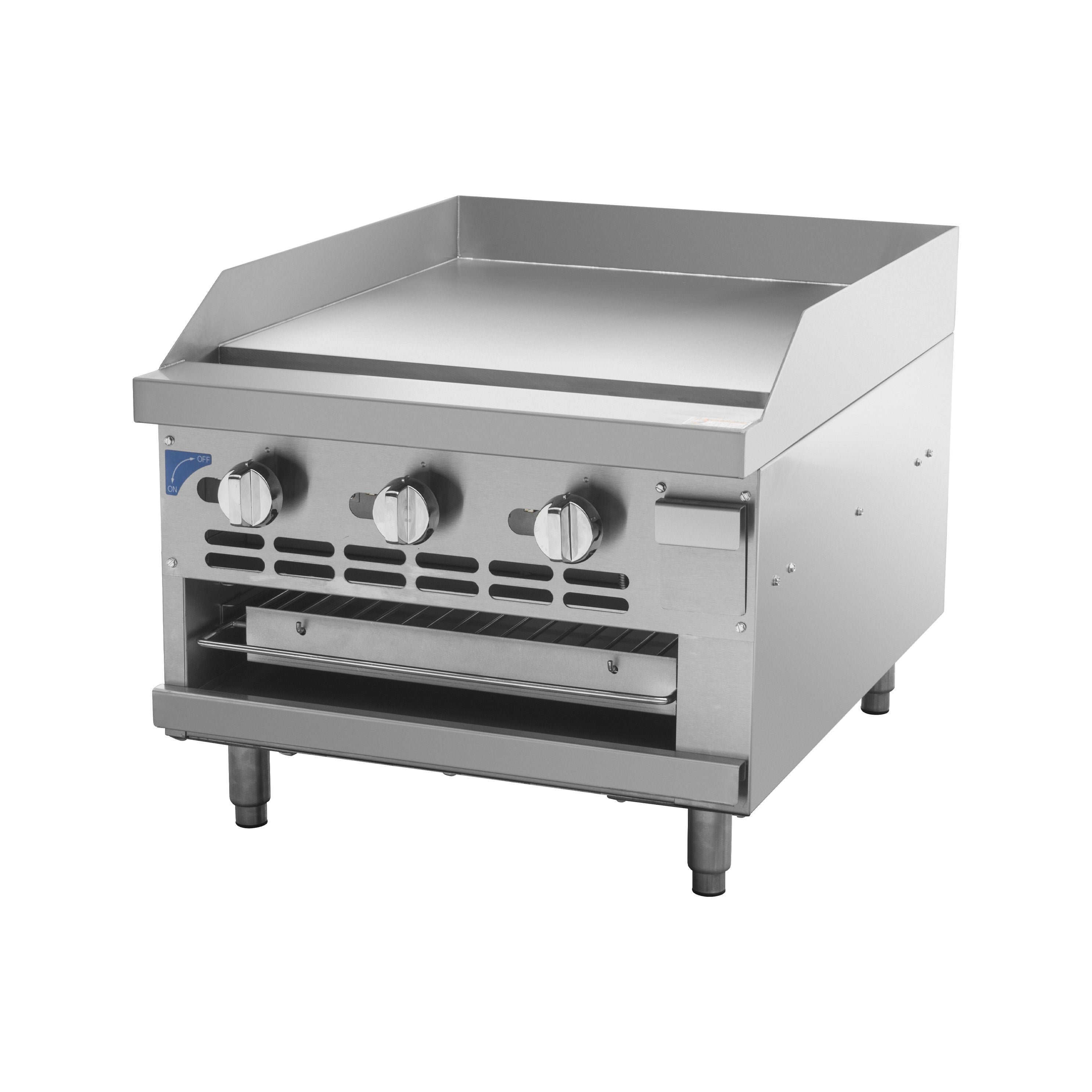 Turbo Range TR-GB24R-3322, 24"Gas Countertop Raised Griddle Broiler