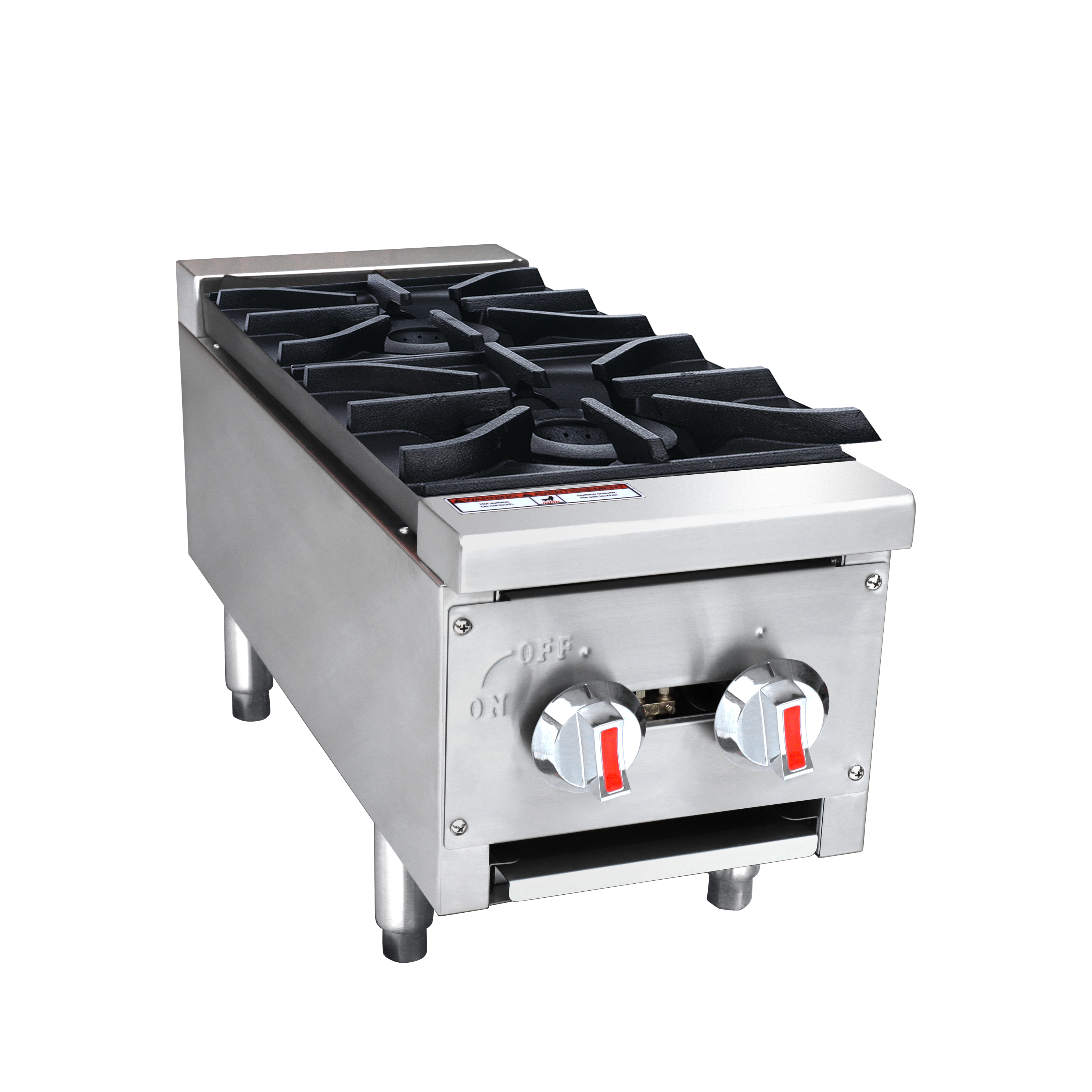 Turbo Range, Natural Gas 2  Burner Countertop Range / Hot Plate -60,000 BTU - Chefcoca
