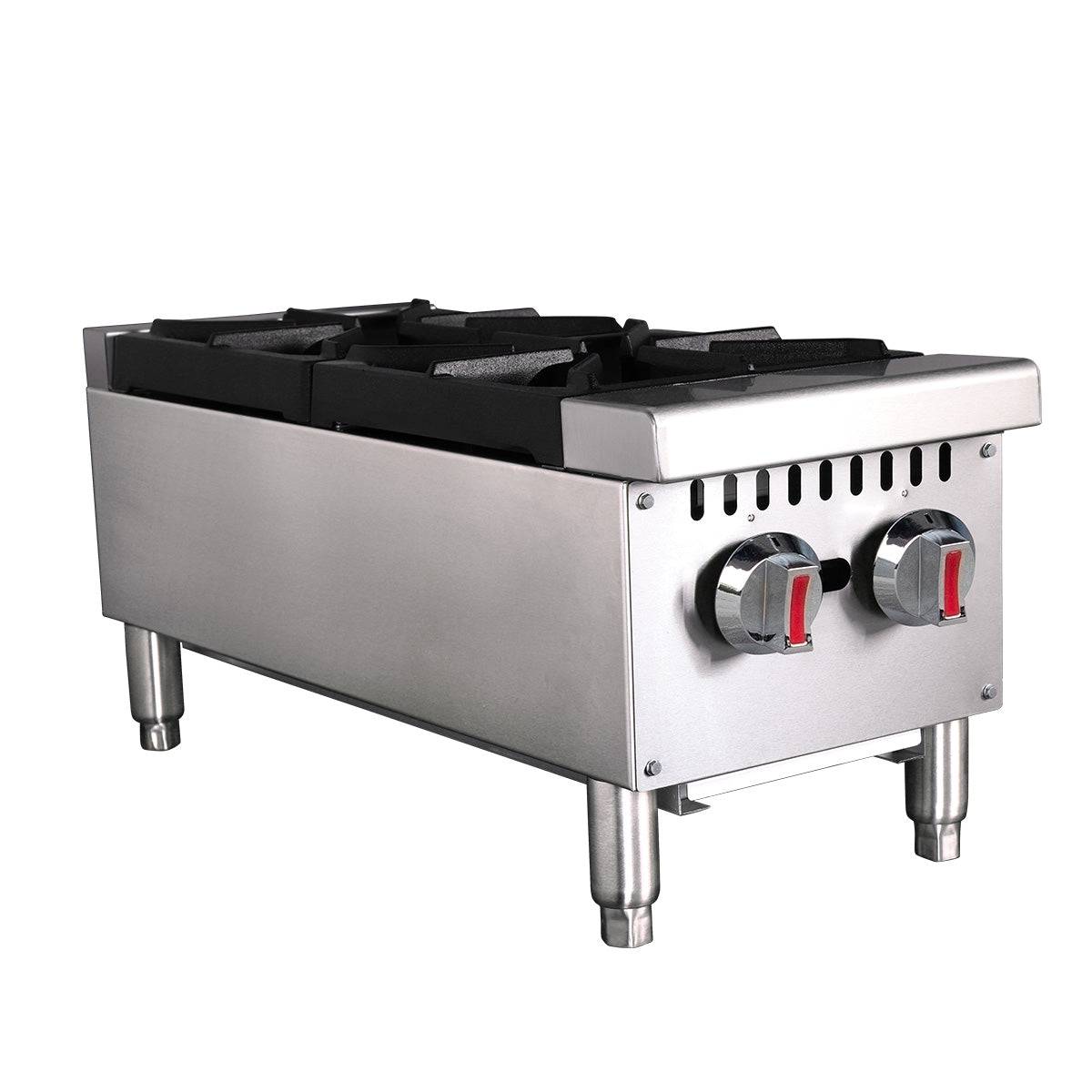 Turbo Range, Natural Gas 2 Burner Countertop Range / Hot Plate -6,000 BTU - Chefcoca
