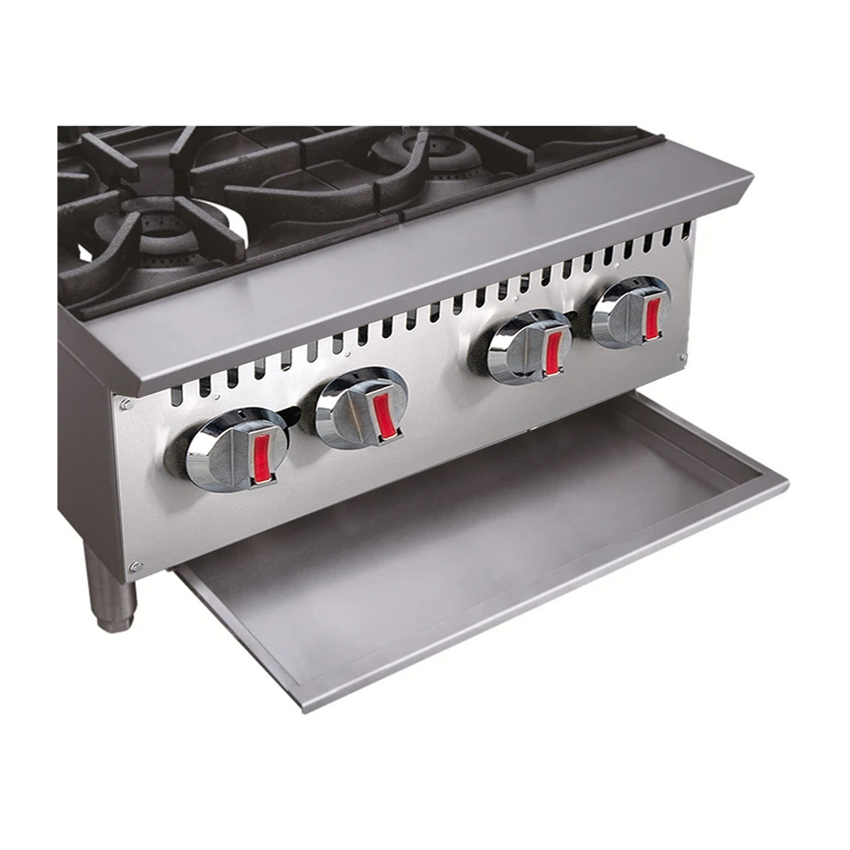 Turbo Range, Natural Gas 4 Burner Countertop Range / Hot Plate - 120,000 BTU - Chefcoca