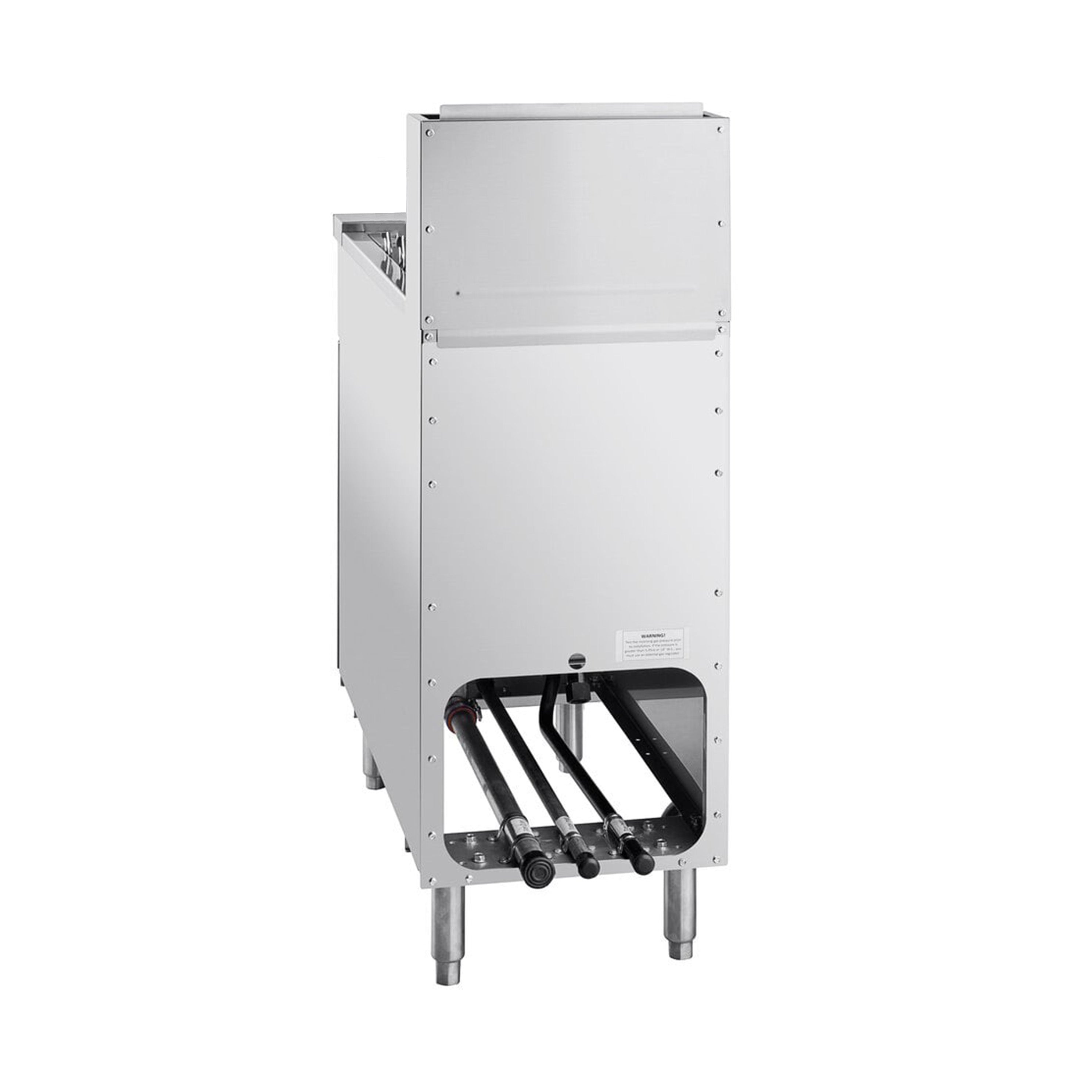 Turbo Range, 11 Gallon Commercial Natural Gas Two Section Pasta Cooker - 70,000 BTU - Chefcoca