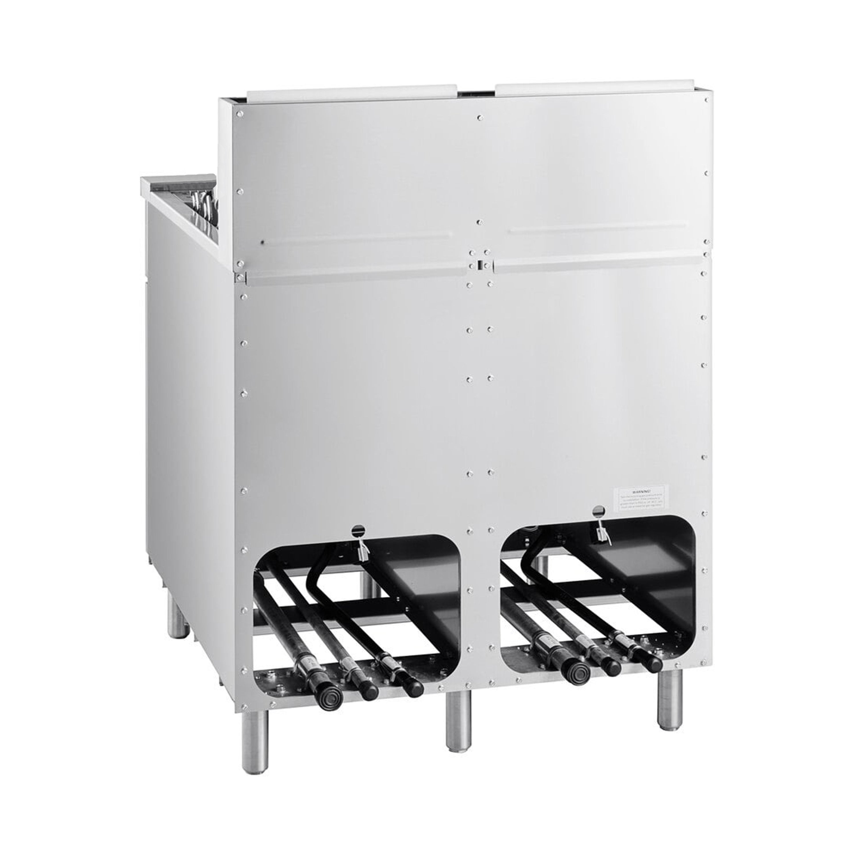 Turbo Range, 22 Gallon Commercial Natural Gas Two Section Pasta Cooker - 140,000 BTU - Chefcoca