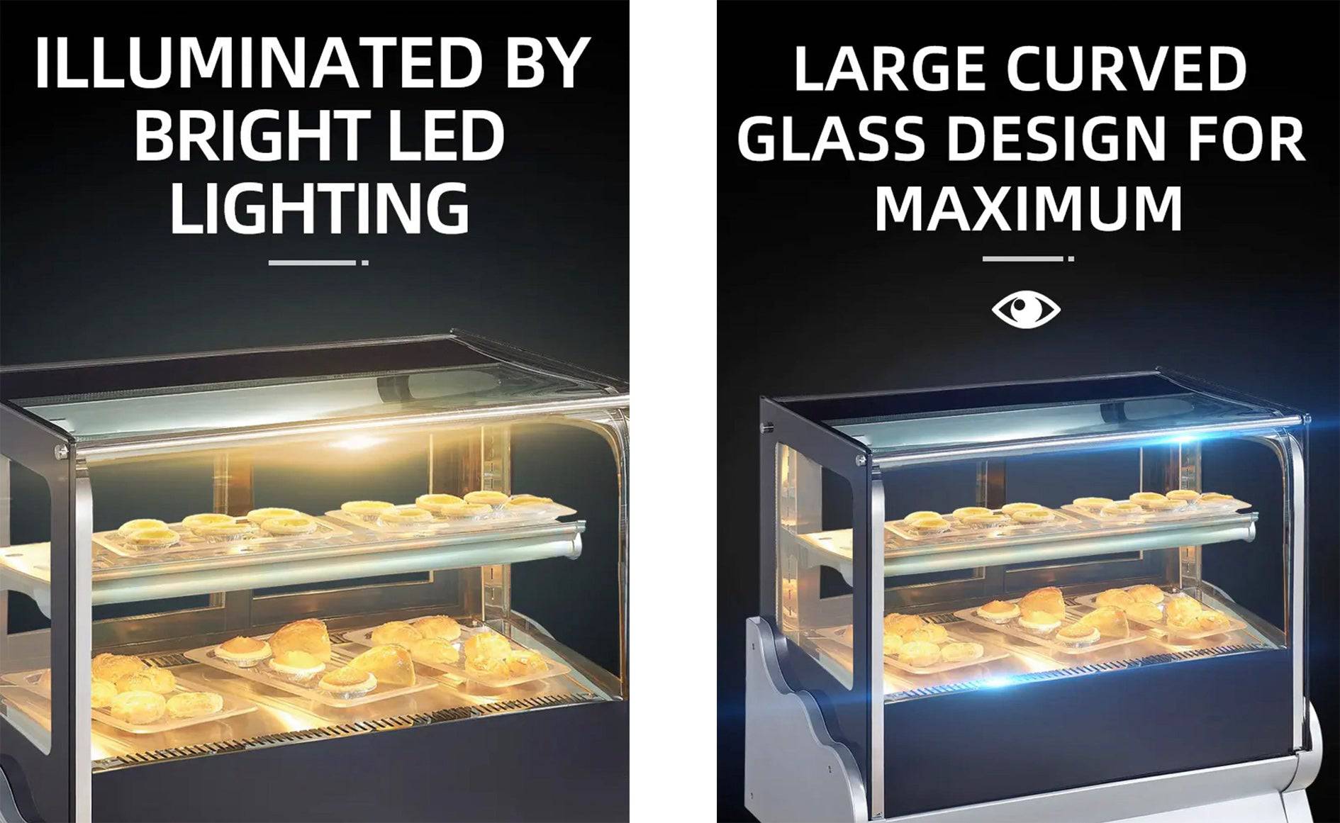 Sub-equip, Countertop Hot Food Showcase (47.24"X21.65"X31.10") - Chefcoca