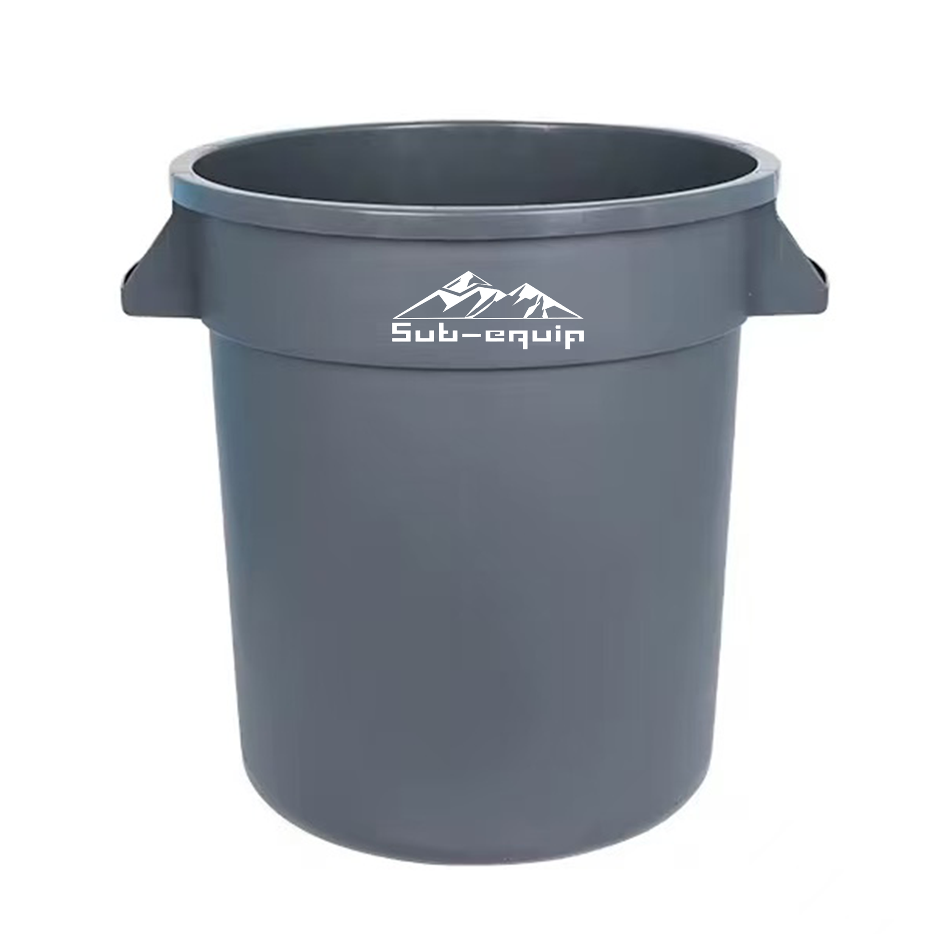 Sub-equip RTC-44G, Heavy-Duty Round Trash Can - Gray, 44 Gallon - Chefcoca