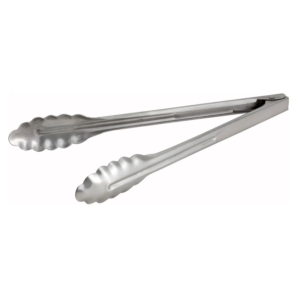 UT-16HT - Stainless Steel Utility Tongs, Extra Heavyweight - 16" - Chefcoca