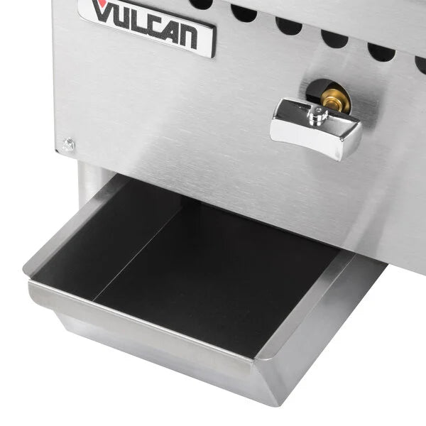 Vulcan 24" Countertop Gas Griddle with Manual Controls, Natural Gas+ Turbo Range 36" gas connector hose - Chefcoca