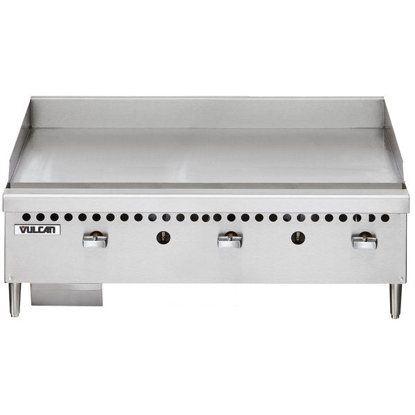 Vulcan VCRG36-M1 Natural Gas 36" Countertop Griddle with Manual Controls - 75,000 BTU - Chefcoca