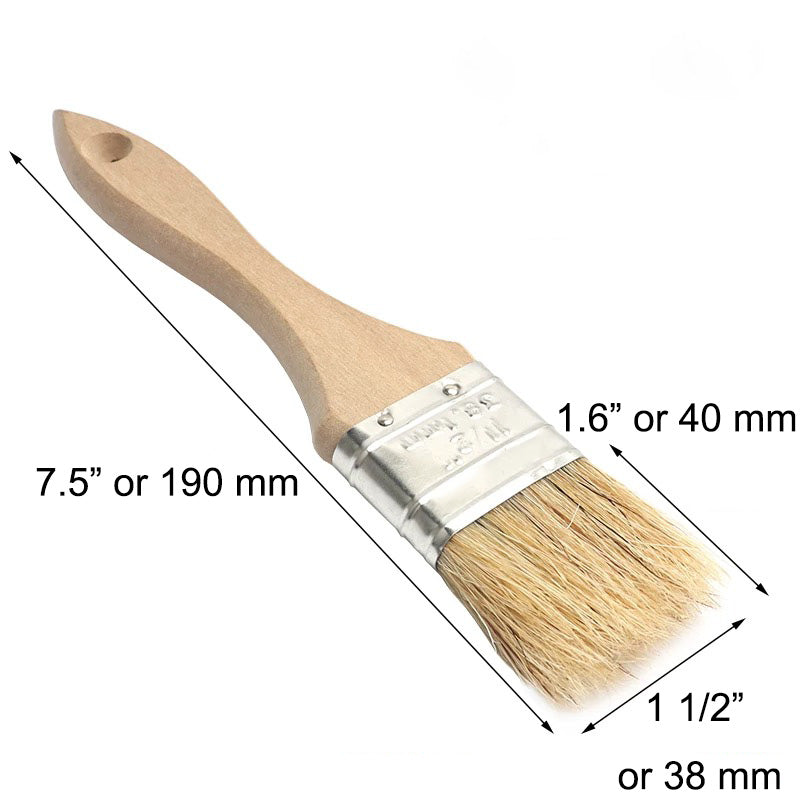 1.5" Wide Pastry/Basting Brush with Boar Bristles - Chefcoca