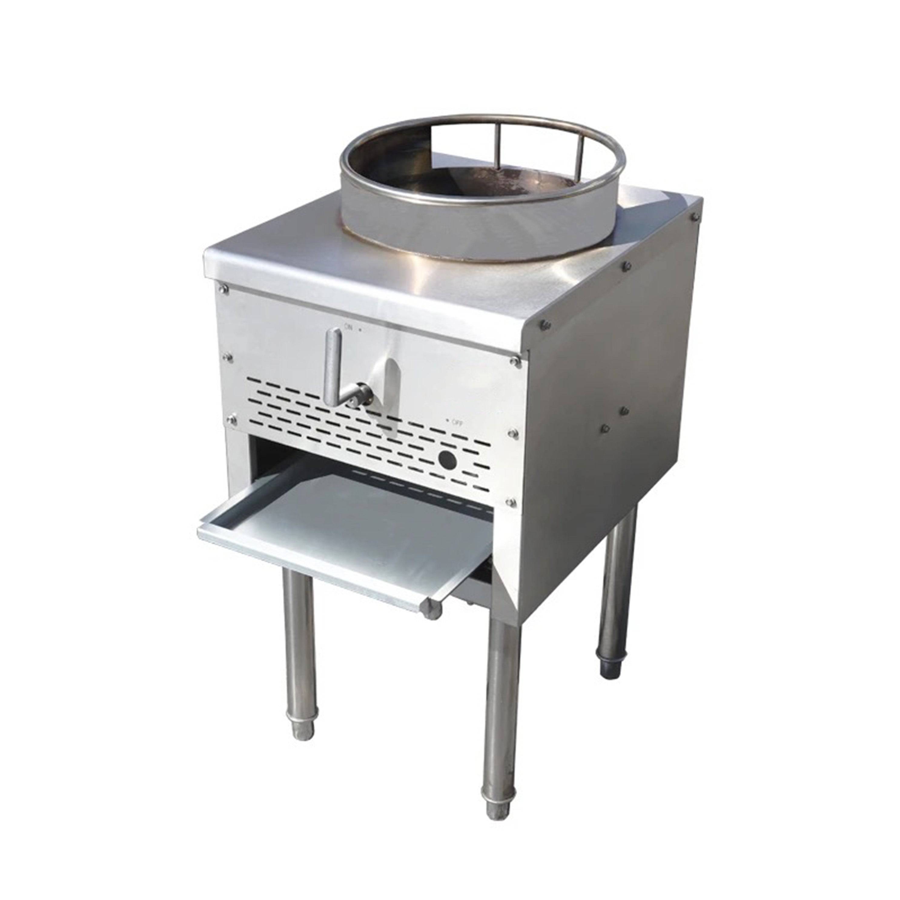 Turbo Range, Single Burner Mandarin Wok Range, Liquid Propane With 16" Cast iron burner, 95,000 BTU - Chefcoca