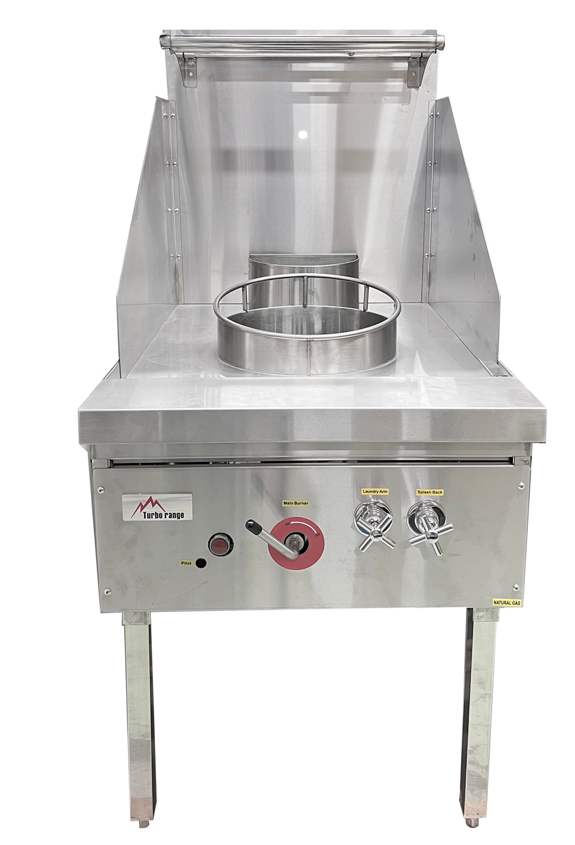 Turbo Range Single Burner Wok Range, Natural Gas 80,000 BTU/hour (26"W x 39"D x 57"H) - Chefcoca