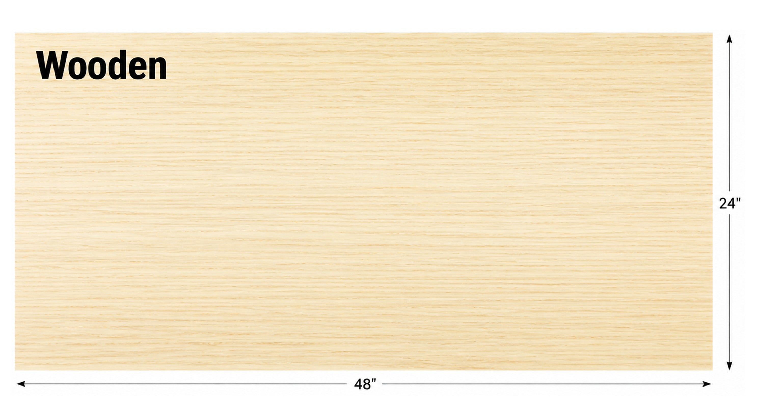 Wood Grain Table Top Board, 24" x 48" for 4 seats
