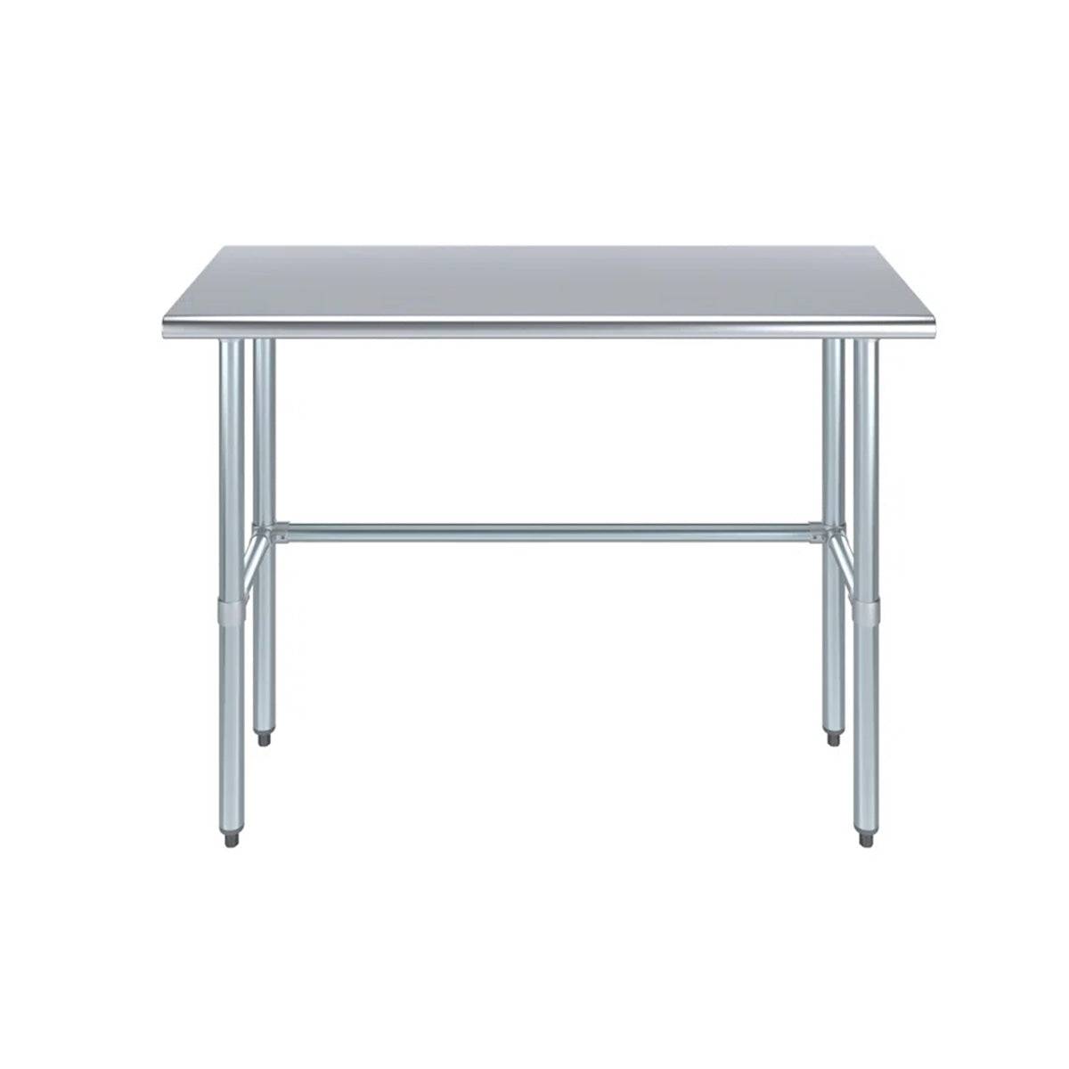 14"x 36", 18 Gauge 430 Stainless Steel Work Table with open Base 34"Height - Chefcoca