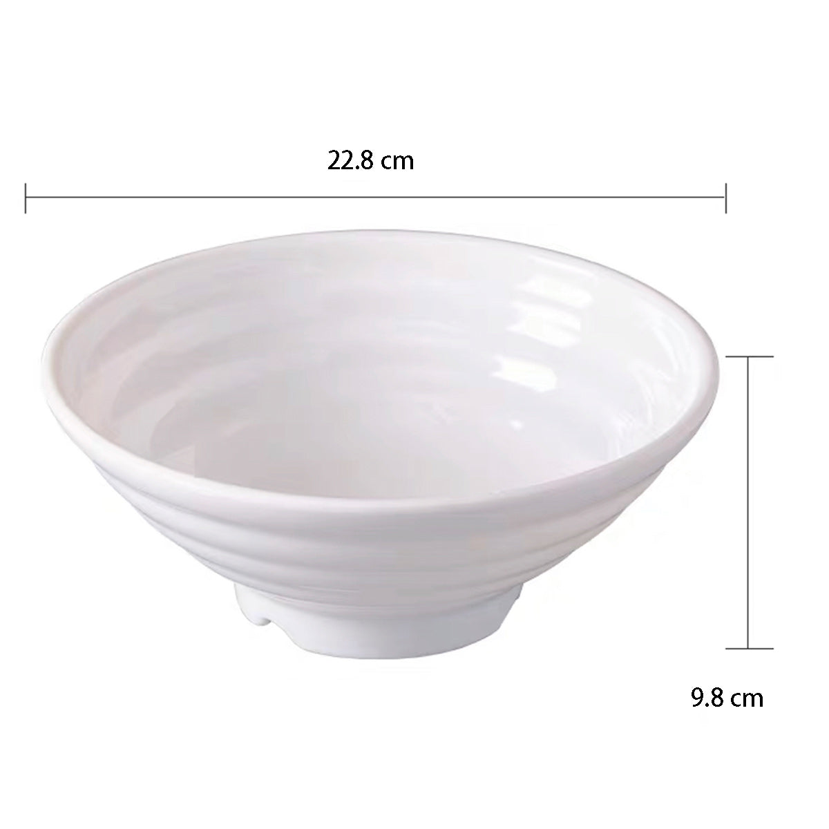 Ridged Melamine Bowl (536,5508,WY0023-9) - Chefcoca
