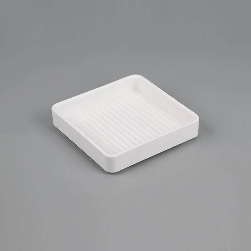 6 3/4" Melamine White Square Gratin Dish (16-B-0065A) - Chefcoca