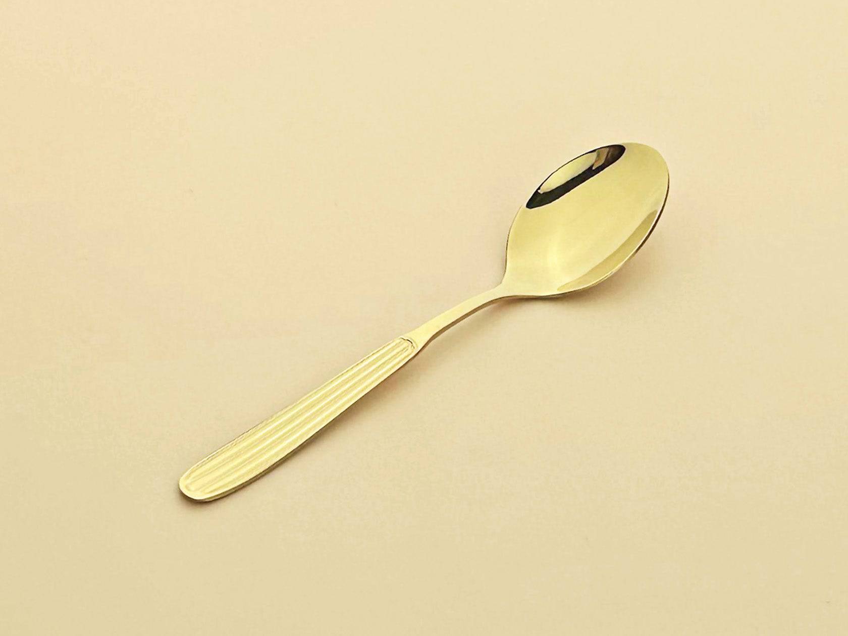 Sub-equip,184-01, Regency Tea Spoon, 18/0 Medium Weight, Gold, 12pcs - Chefcoca