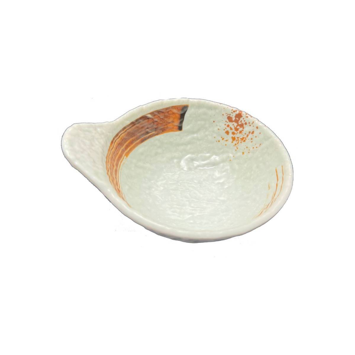 4.8" Dia Melamine Light Green Small Bowl with Grip & Brown (JM169209LG) - Chefcoca