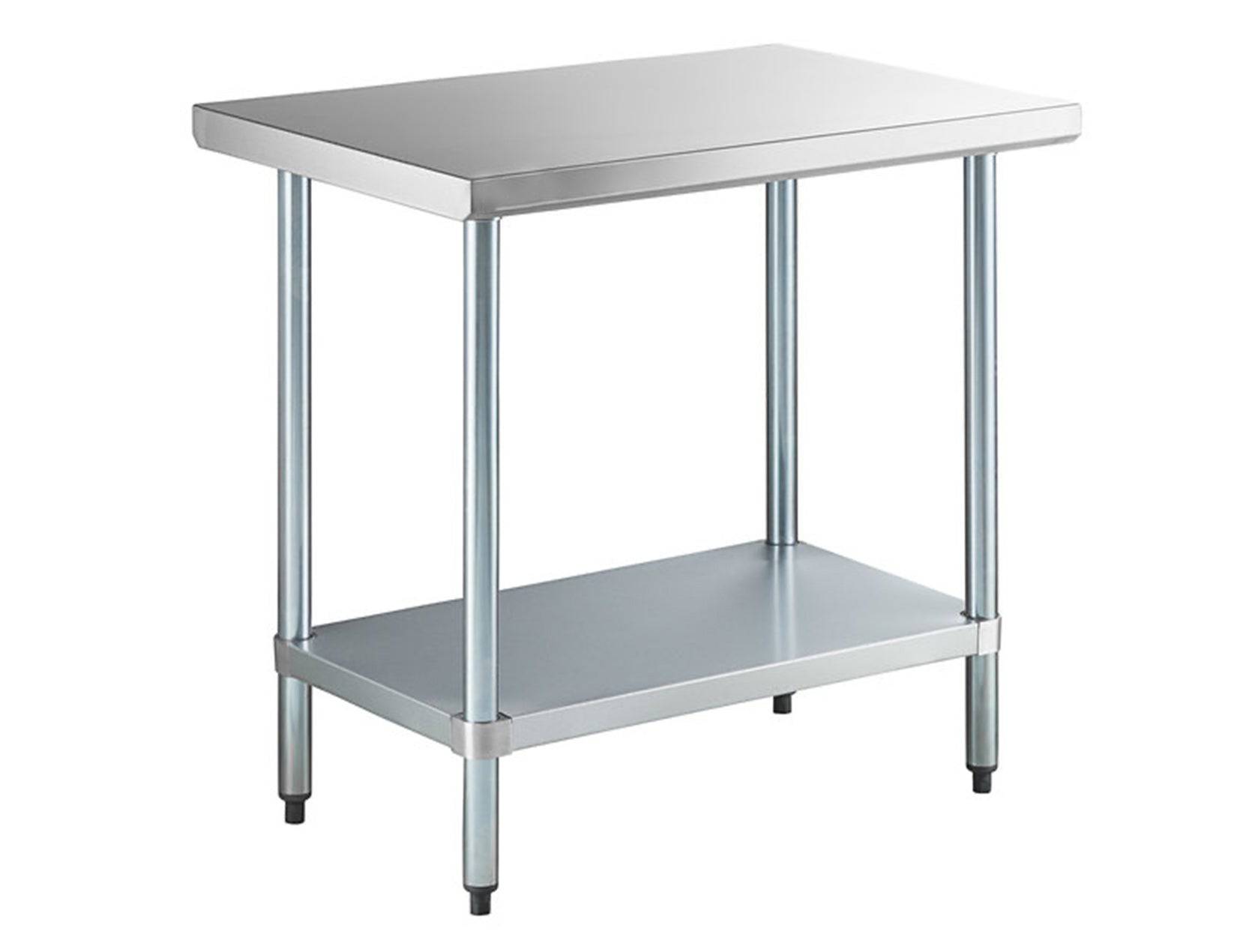 24" x 36" 16 Gauge 430 Stainless Steel Work Table with Undershelf - Chefcoca