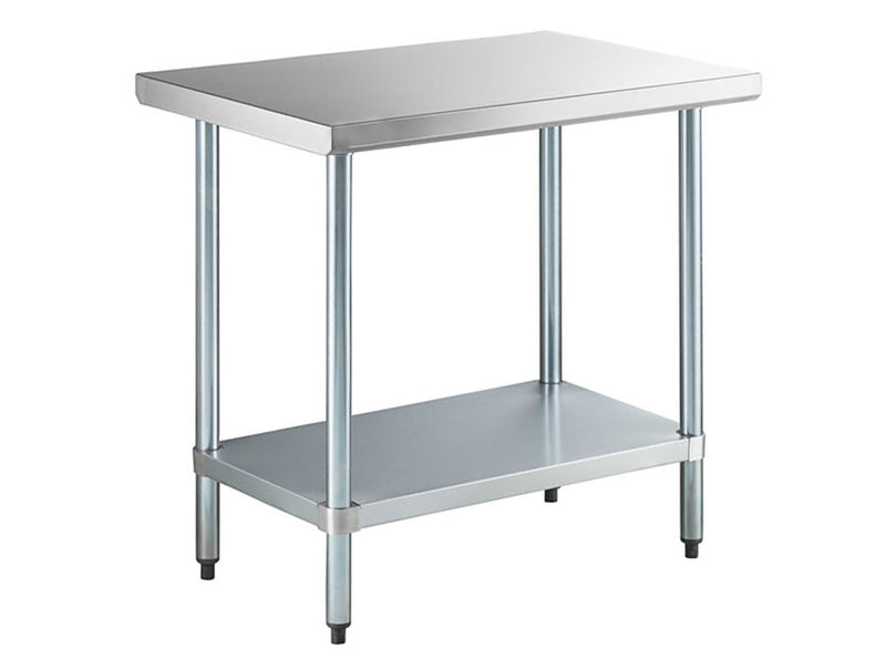 24" x 36" 16 Gauge 430 Stainless Steel Work Table with Undershelf