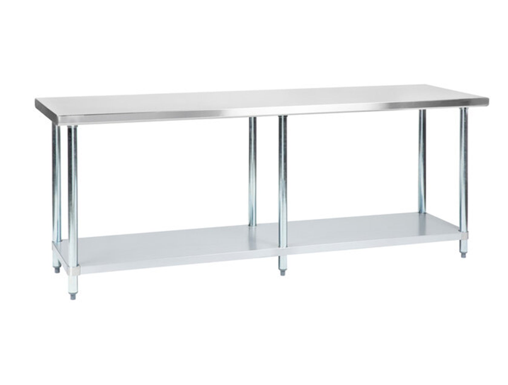 24" x 84" 16 Gauge 430 Stainless Steel Work Table with Undershelf - Chefcoca