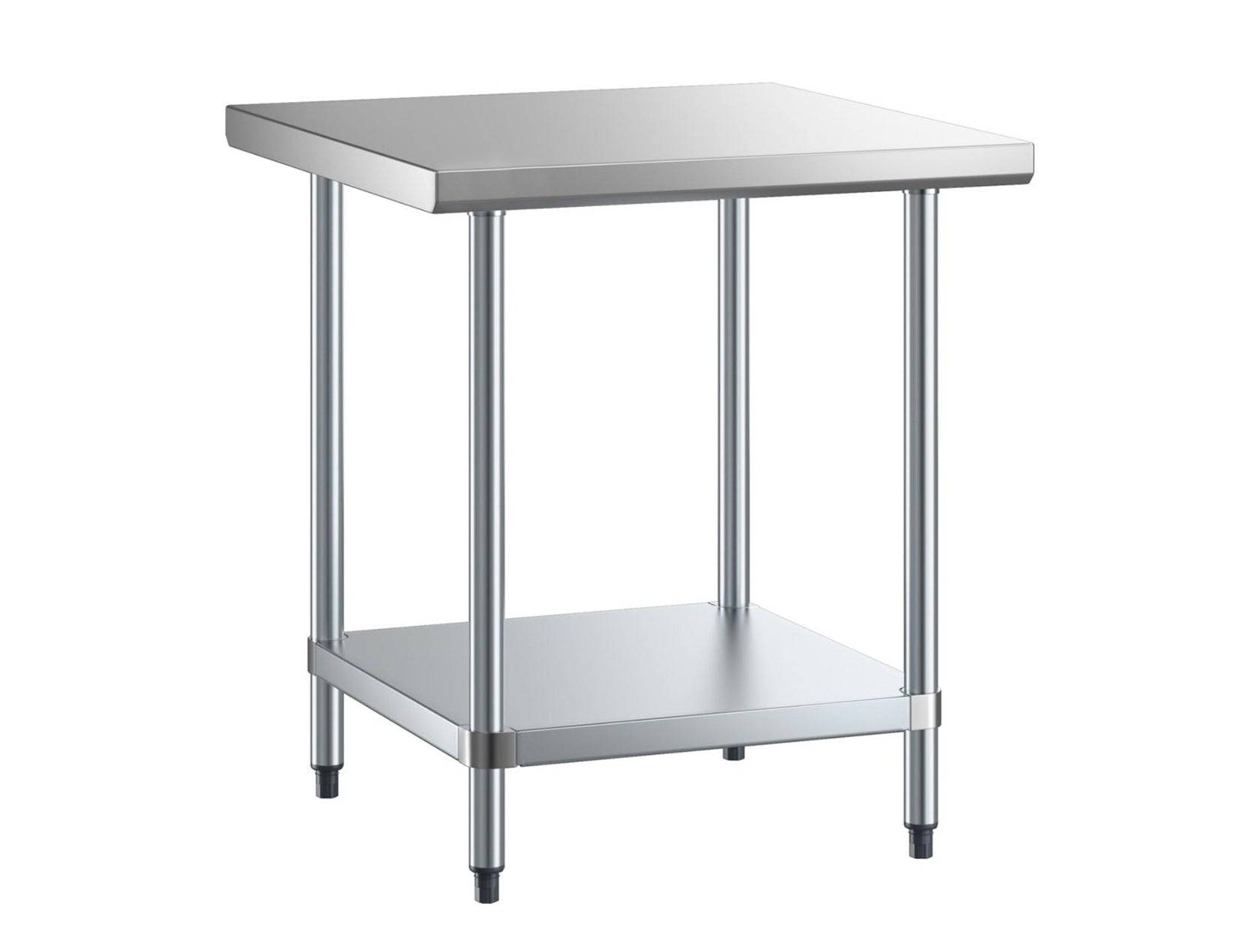 30"x30" 16 Gauge 430 Stainless Steel Work Table with Undershelf - Chefcoca