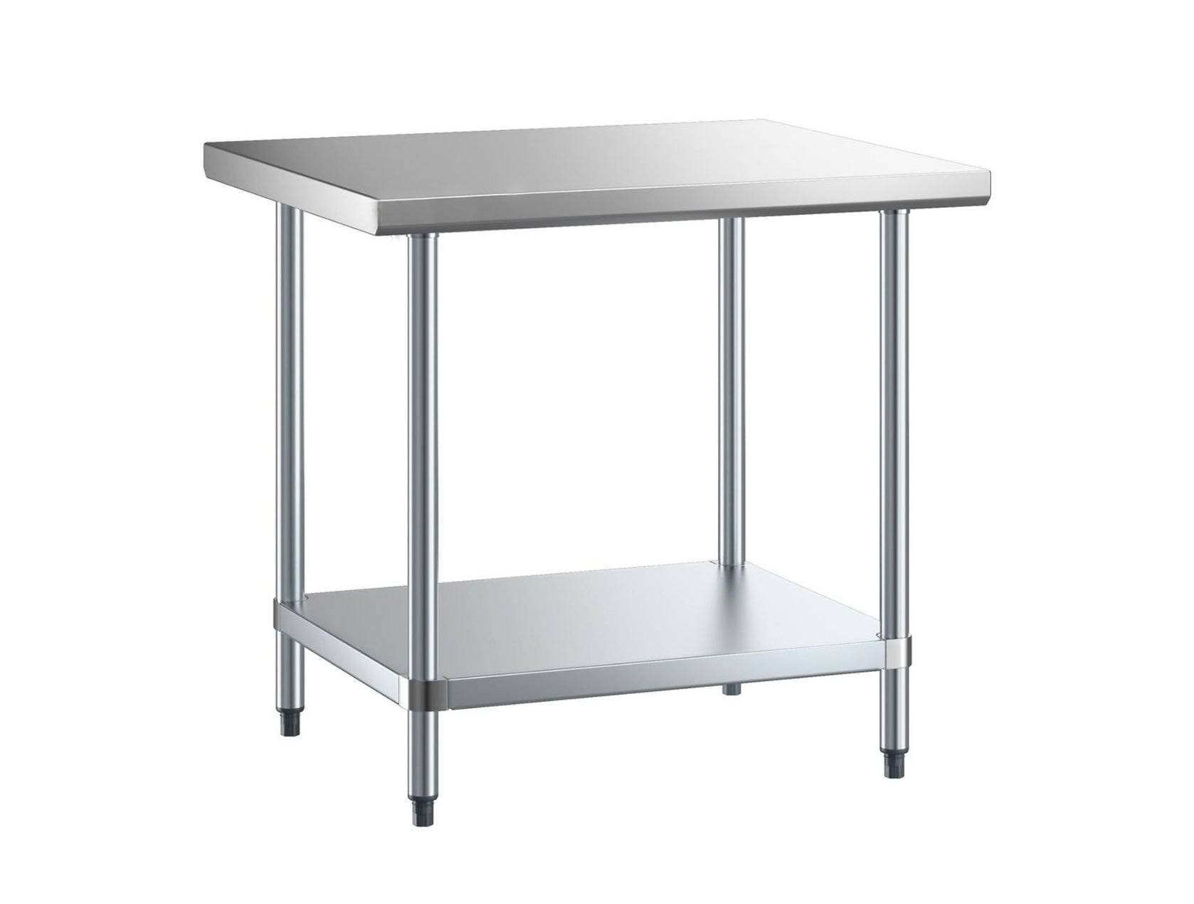 30"x36" 16 Gauge 430 Stainless Steel Work Table with Undershelf - Chefcoca