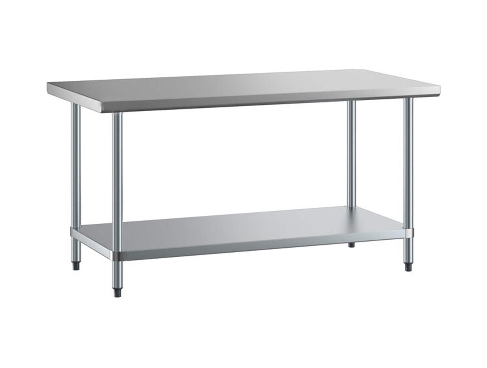 30"x60" 16 Gauge 430 Stainless Steel Work Table with Undershelf - Chefcoca