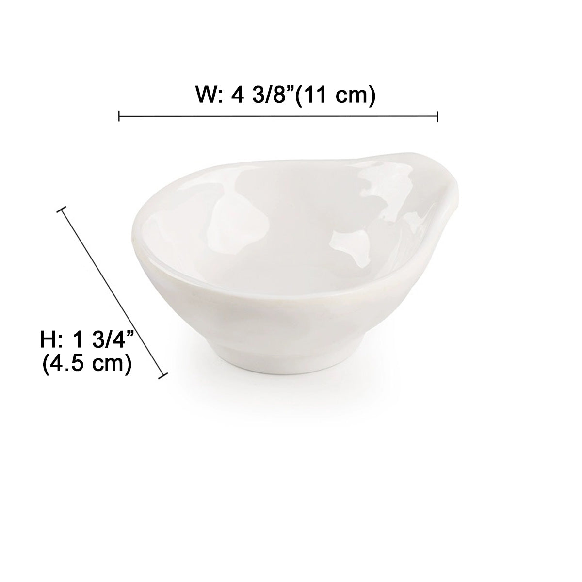 White Melamine Small Bowl with Grip (Y2500) - Chefcoca