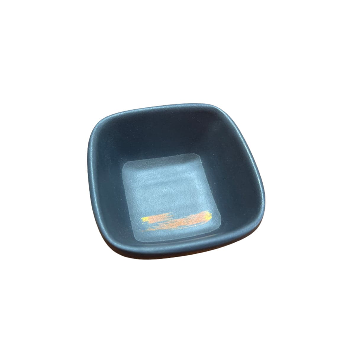 Melamine black square sauce dish with white & golden pattern (YG140143) - Chefcoca