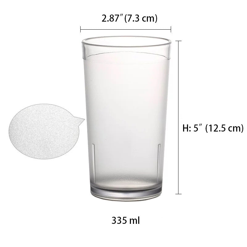 Clear Polycarbonate Frosted Water Cup/Tumbler (9-16oz) - Chefcoca