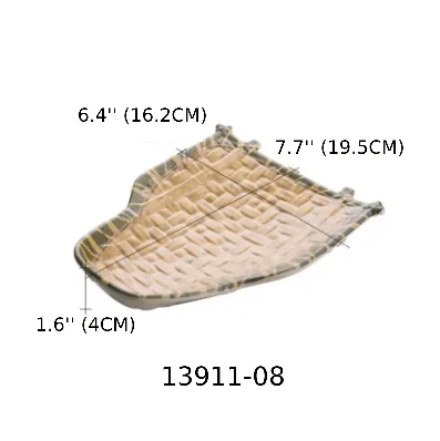 CHEFCO, 13911-08G, 8" Melamine Rattan Green Dustpan Shape Dish - Chefcoca