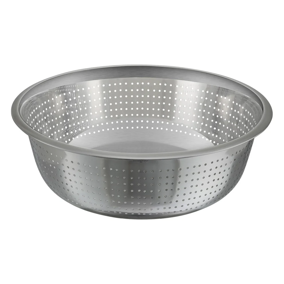CCOD-15S - 15" Diameter Stainless Steel Chinese-Style Colander with 2.5 mm Drain Holes - Chefcoca