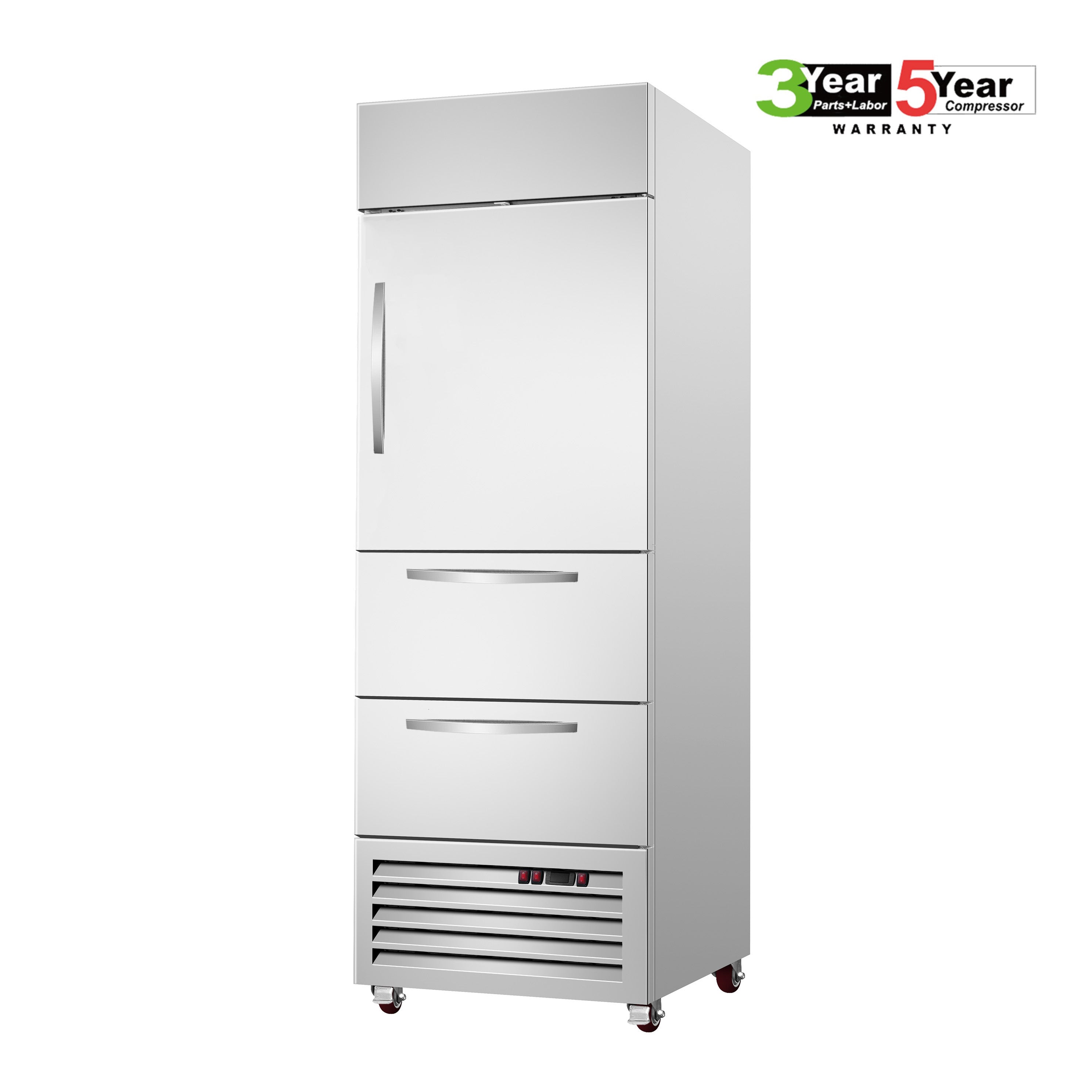 Sub-Equip, C-19BR-2D 27"Solid Door Reach-in Cooler With Two Drawers - Chefcoca
