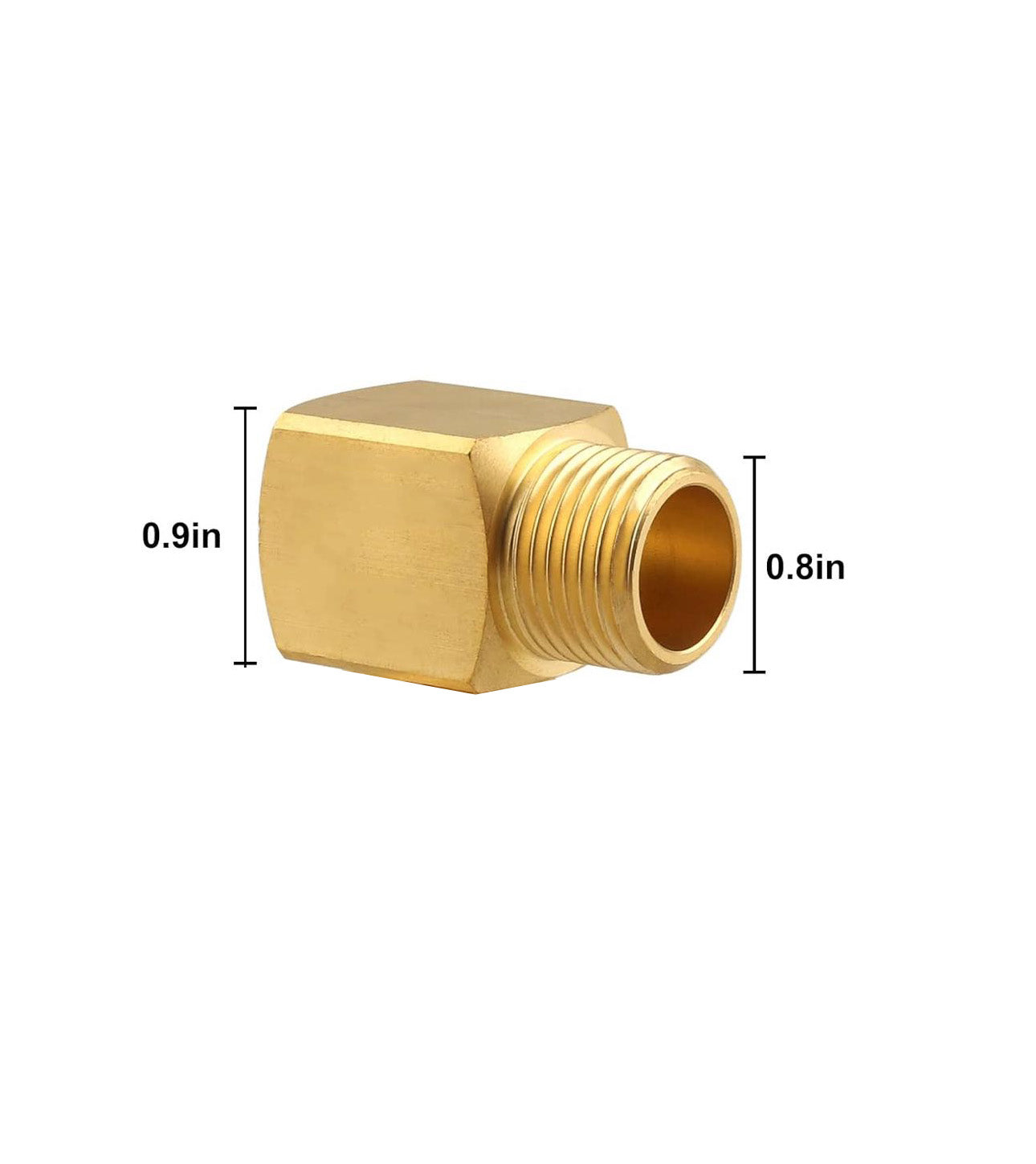 90 Degree elbow brass pipe fitting connector adapter, 2pcs - Chefcoca