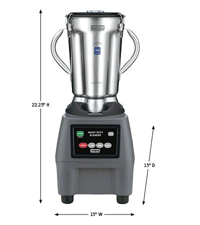 Waring Commercial Blender, 1 Gallon ,3.75HP, Food Blender with Electronic Keypad (CB-15) - Chefcoca