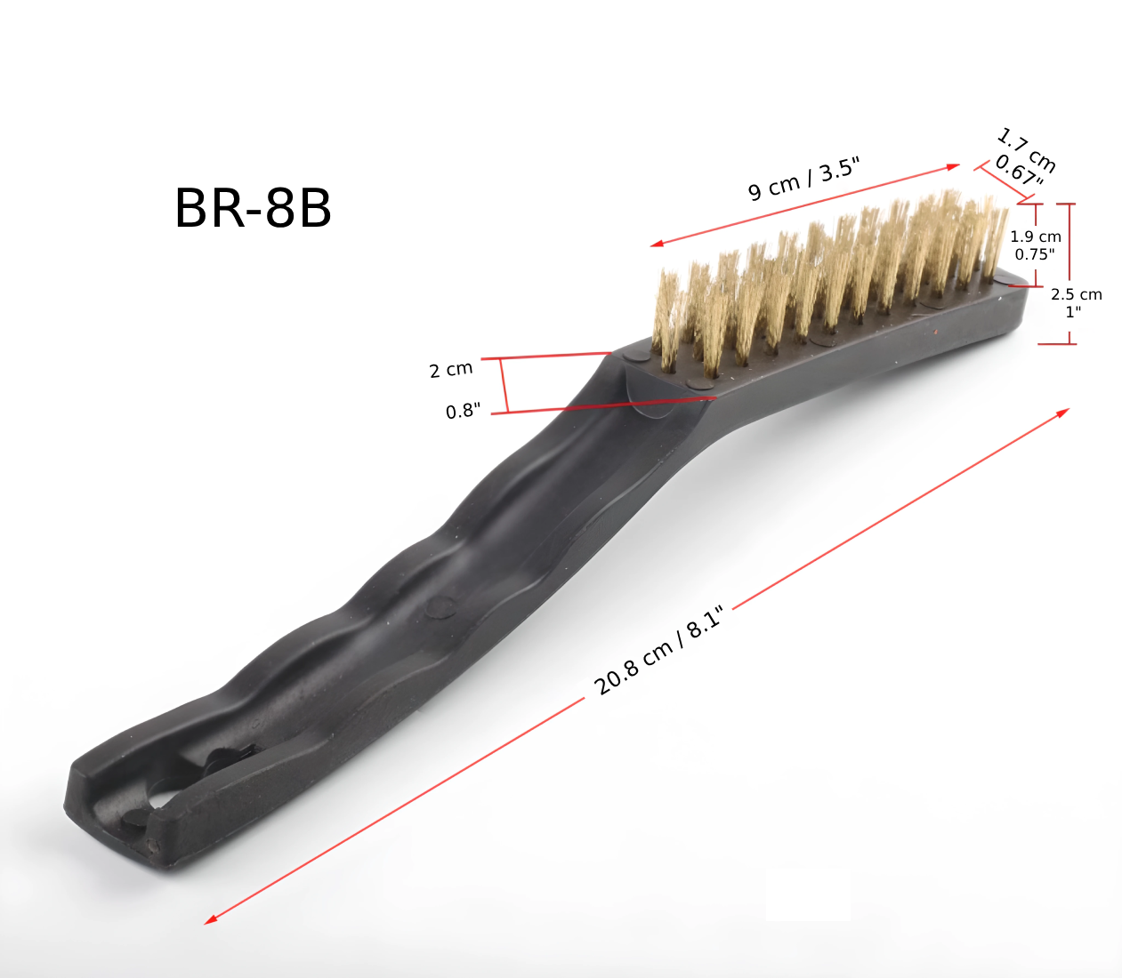 8" Wire Brush, Brass (BR-8B) - Chefcoca