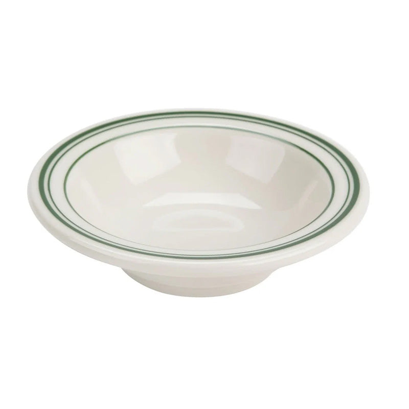 Chefco, VIC-10 Green Band Rim Soup Bowl, 13 oz, China, American White