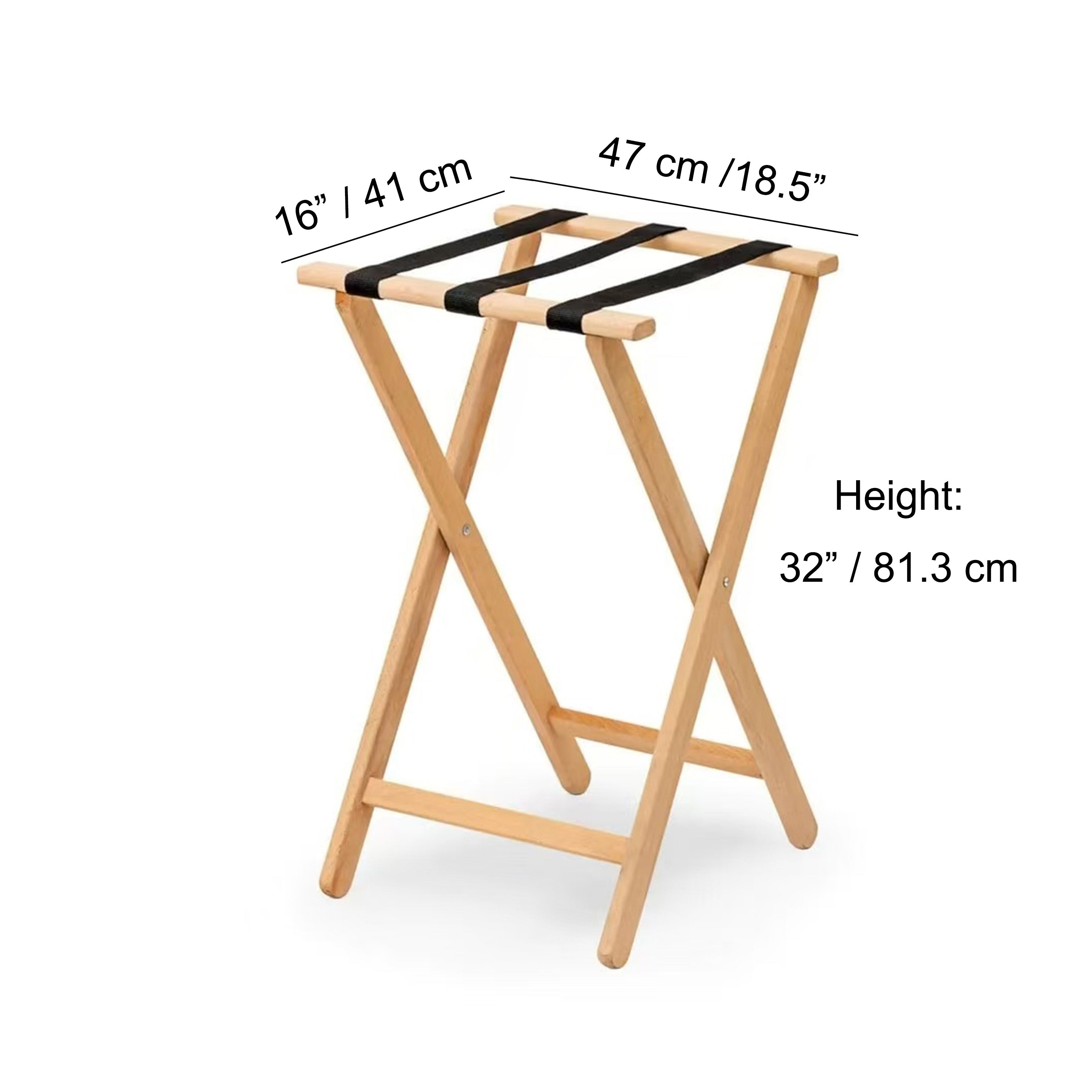Chefco, Natural Folding Wood Tray Stand - 32" (TRS-32W) - Chefcoca