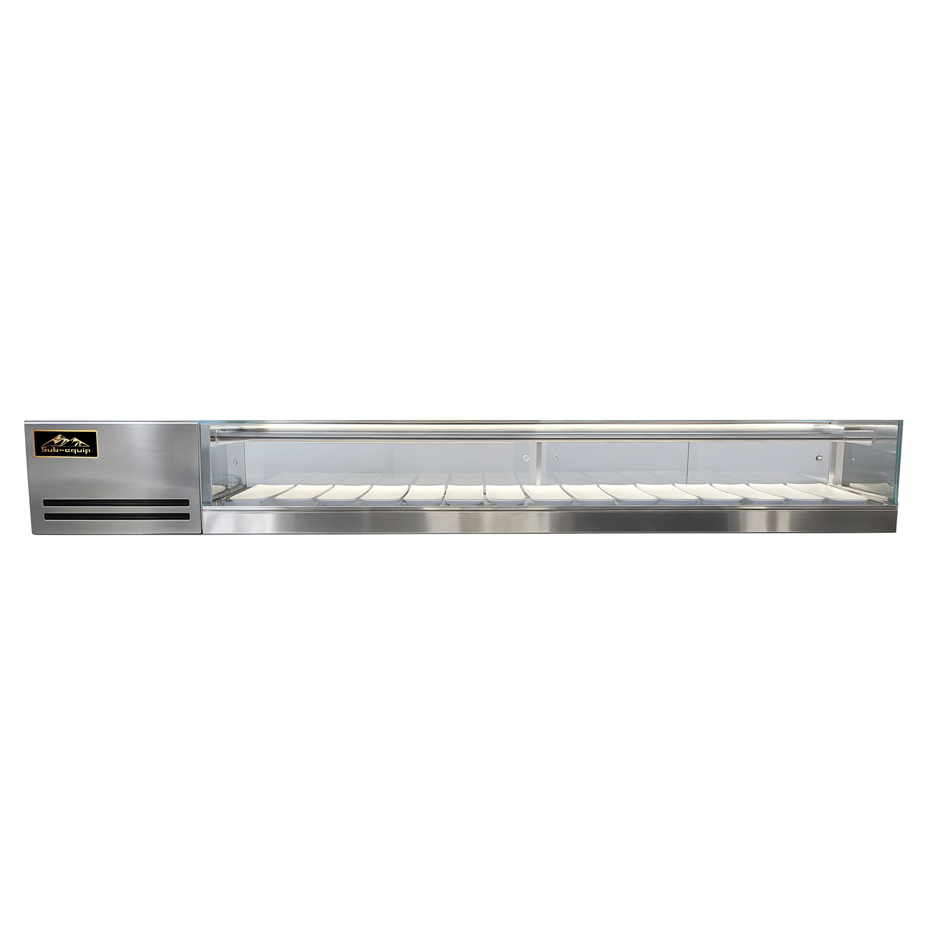 Sub-equip, SSC-213-L, Refrigerated Sushi Display Case, 84" - Left Side Compressor - Chefcoca