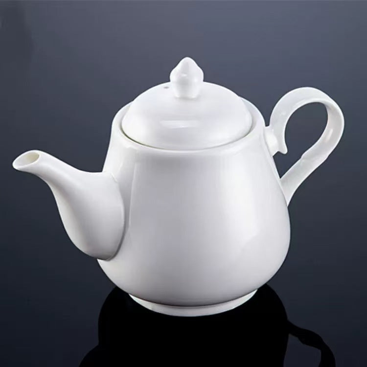 CHEFCO, PT00090, (800ml) 27 oz, White Tea Pot- Ceramic, White