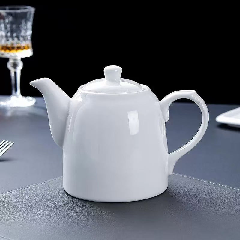 CHEFCO, PT00087, (800ml) 27 oz, White Tea Pot- Ceramic, White