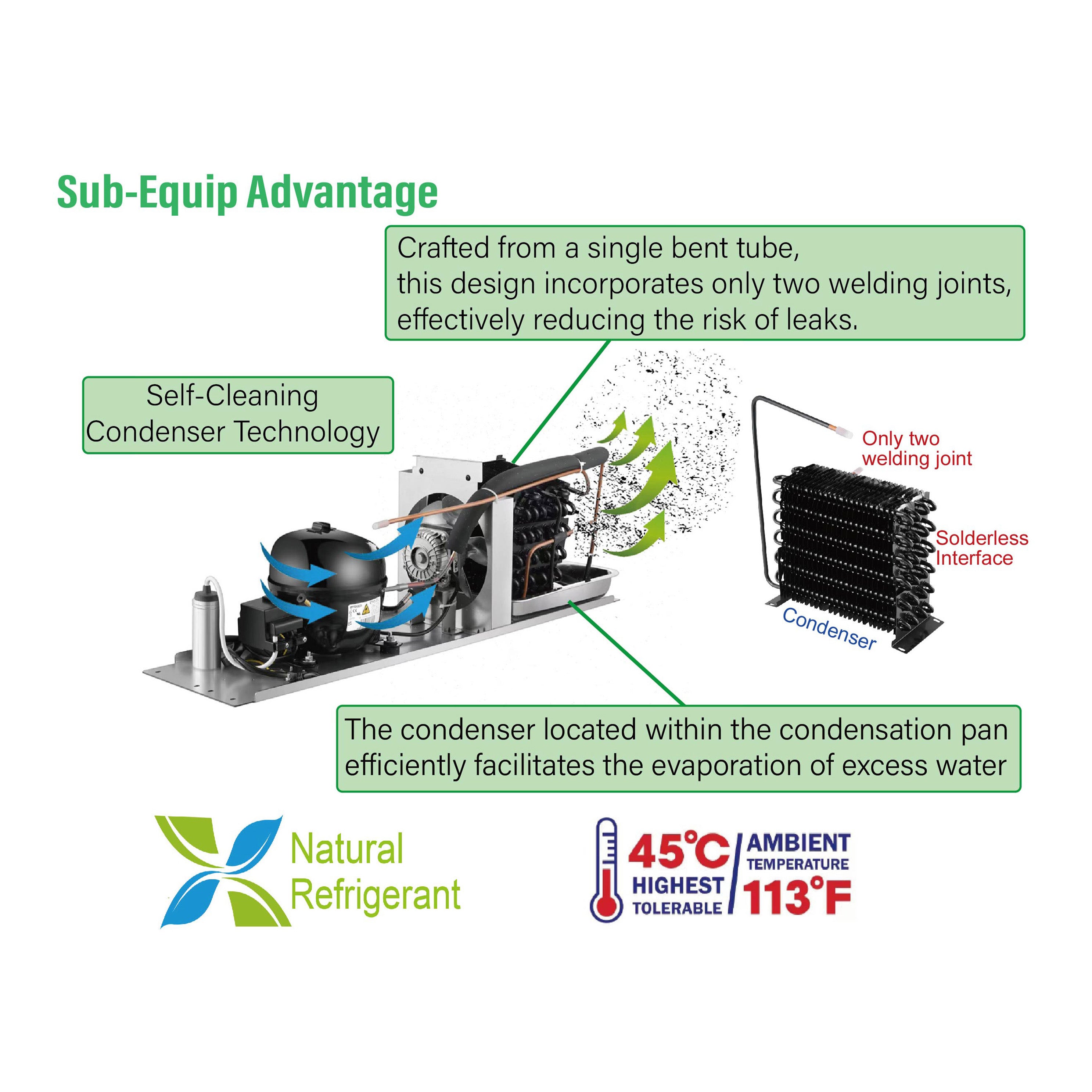 Sub-Equip, C-54BR-2LD 54"Solid Double Door Reach-in Cooler With Two Left Drawers - Chefcoca