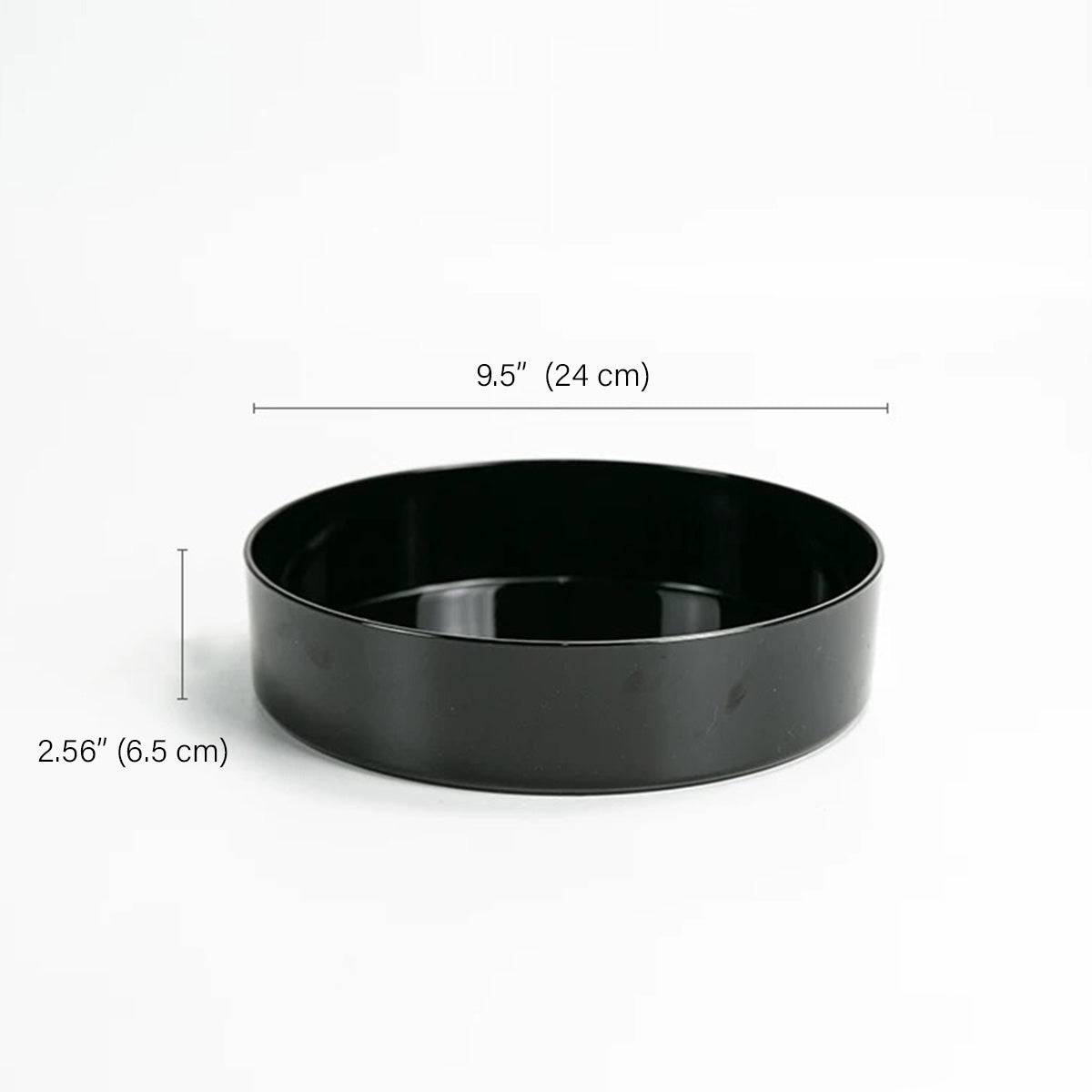 9.5"Black Matte Round Melamine Plate(CT-035) - Chefcoca