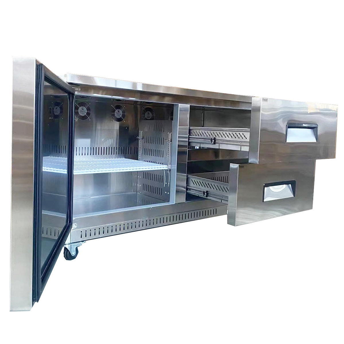 Sub-equip, 60" Undercounter Refrigerator/ Cooler with 2 Drawers - Chefcoca