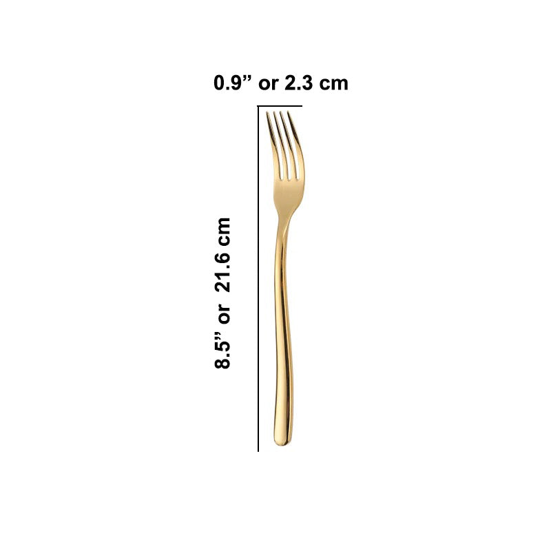 886-15 Gold Heavy Dinner fork (12 pcs) - Chefcoca